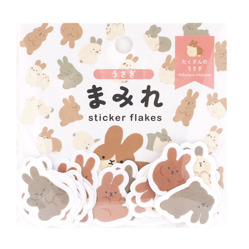 World Craft Rabbit Washi Sticker Flakes MRFS-005