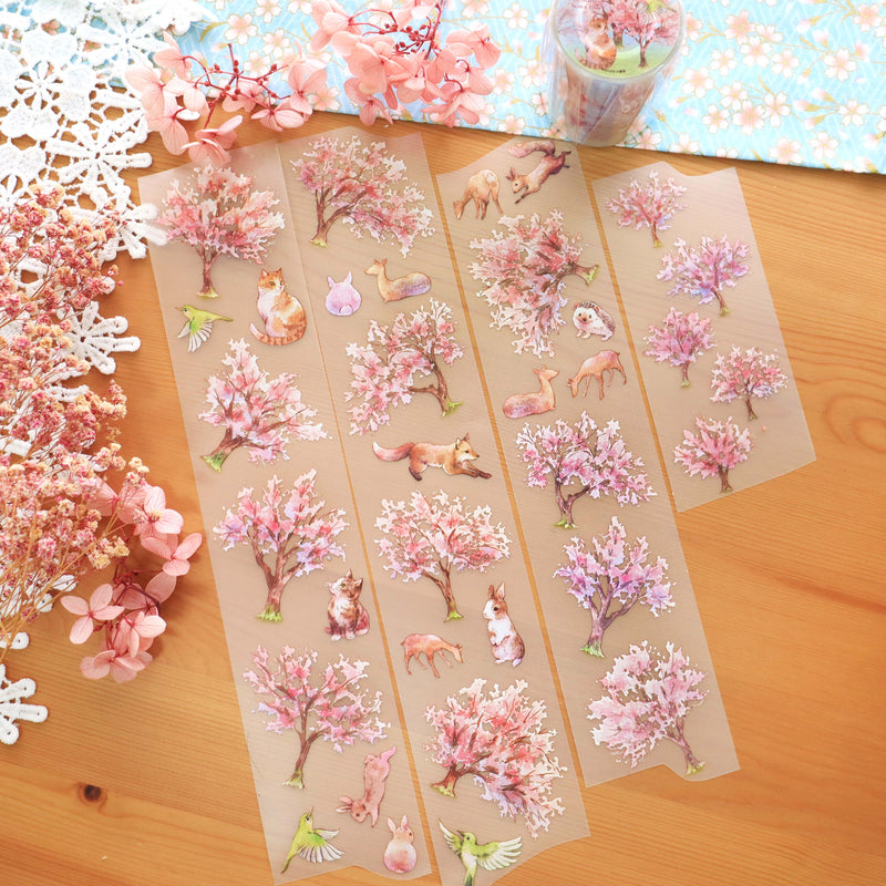 Maruco Art - Cherry Blossom Trees Clear Matte PET Tape