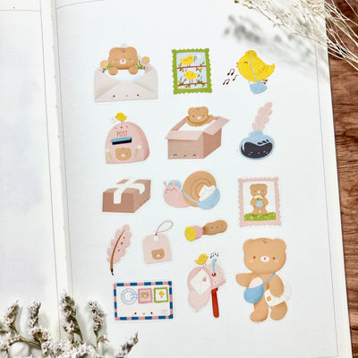 Meowashi Studio - Bear Happy Mail Washi Sticker Sheet