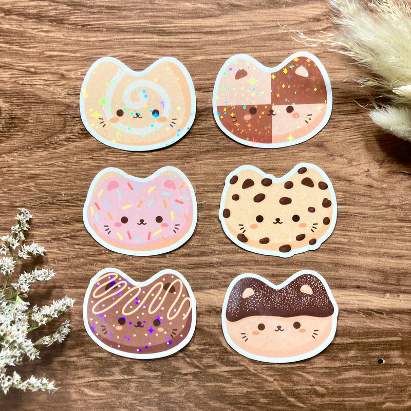Meowashi Studio - Cat Cookies Holographic Sticker
