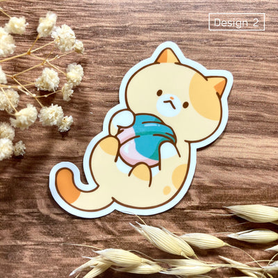 Meowashi Studio - Cat and Candy Vinyl Sticker (Design 2)