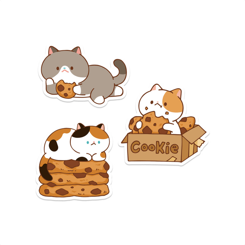 Meowashi Studio - Cat and Cookie Vinyl Sticker 