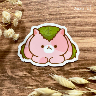 Meowashi Studio - Cat and Japanese Food Vinyl Sticker (Design 5)