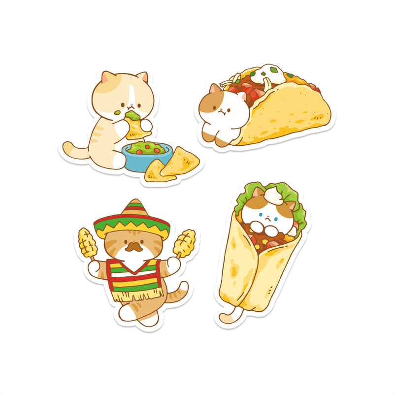 Meowashi Studio - Cat and Mexican Food Vinyl Sticker