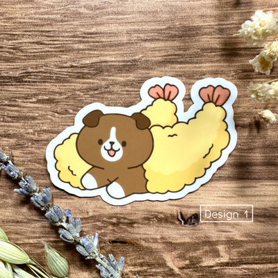 Meowashi Studio - Dog and Korean Street Food Vinyl Sticker (Design 1)