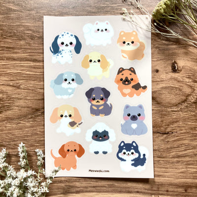 Meowashi Studio - Dogs Sticker Sheet