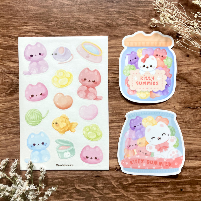 Meowashi Studio - Gummy Cat Sticker
