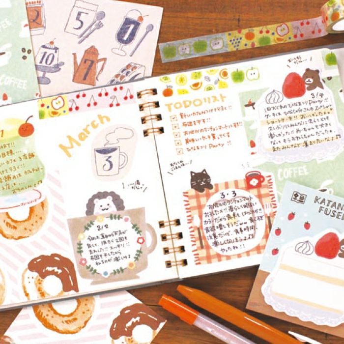 Furukawashiko Wa-Life Sticky Notes - Hedgehog