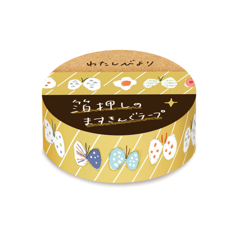 Furukawashiko Wa-Life watashi-biyori gold foil washi tape - Butterfly QMT48