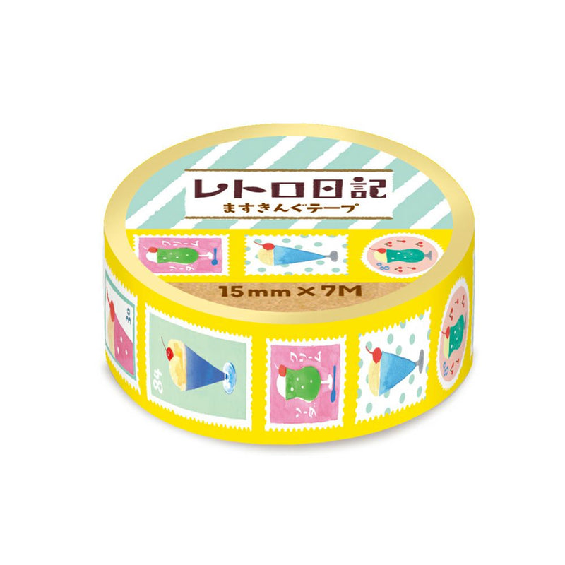 Furukawashiko Retro Cafe Washi Tape - Stamps QMT67
