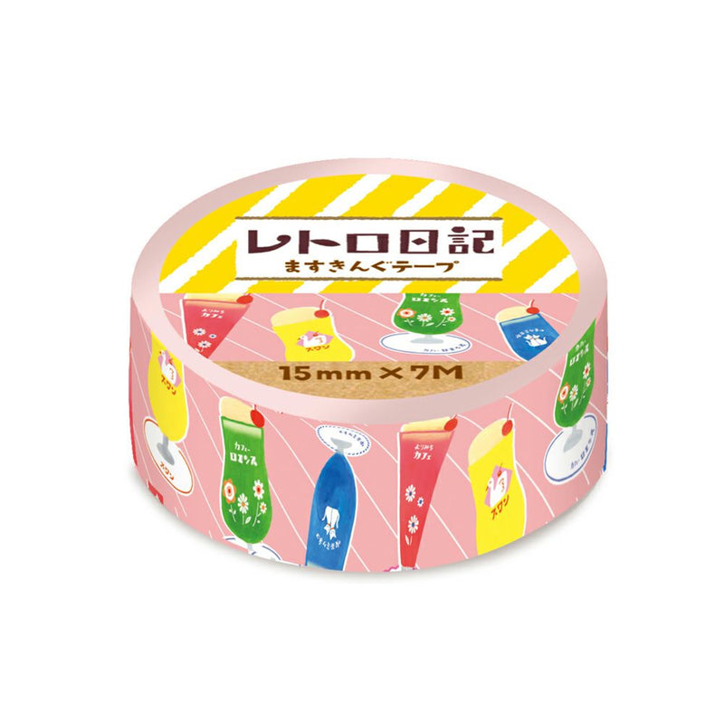 Furukawashiko Retro Cafe Washi Tape - Cream Soda QMT68