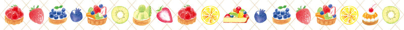 Furukawashiko Tea Time Washi Tape - Fruit Tart QMT73