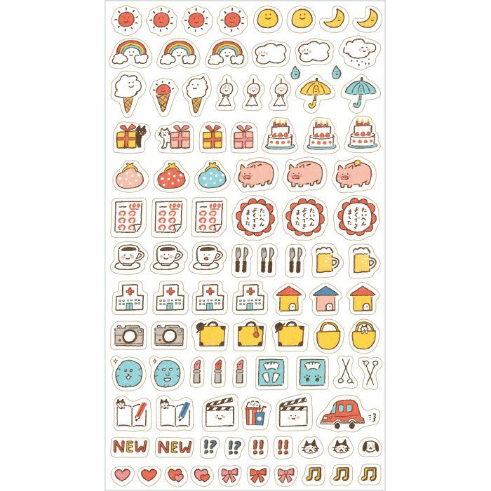 Furukawashiko Wa-Life Mini Clear Sticker Sheet - Plan of the Day QS132
