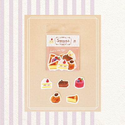 Furukawashiko Tea Time Washi Sticker Flakes - Cake QSA118
