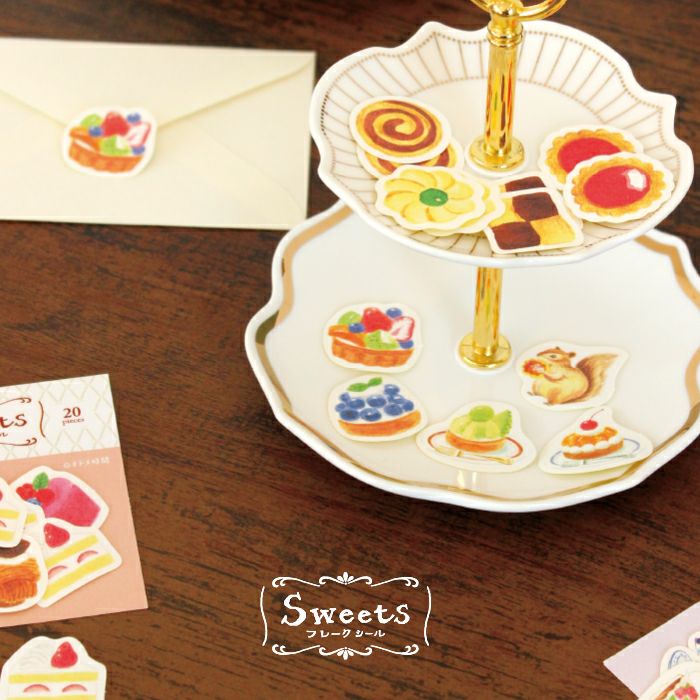 Furukawashiko Tea Time Washi Sticker Flakes - Fruit Tart