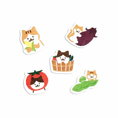 Furukawashiko Summer Limited Edition Washi Sticker Flakes - Cat QSA122