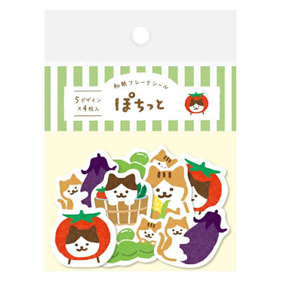 Furukawashiko Summer Limited Edition Washi Sticker Flakes - Cat QSA122