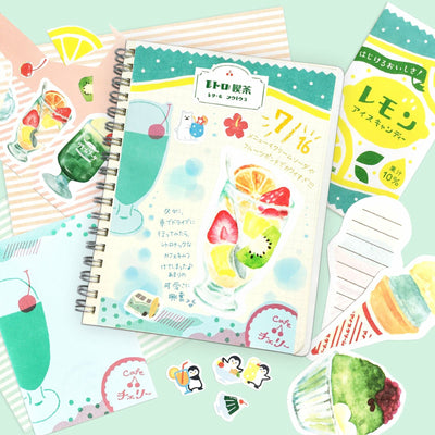 Furukawashiko Summer Limited Edition Washi Sticker Flakes - Penguin