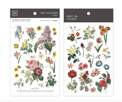 MU print-on sticker - Retro flowers BPOP-001046