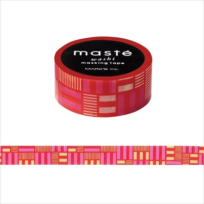 Mark's maste MULTI - Pink multi-stripe washi tape