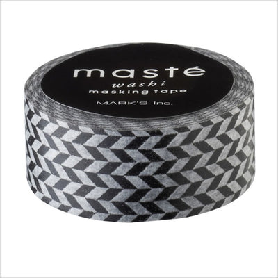 Mark's maste BASIC - Black and white rhombus washi tape